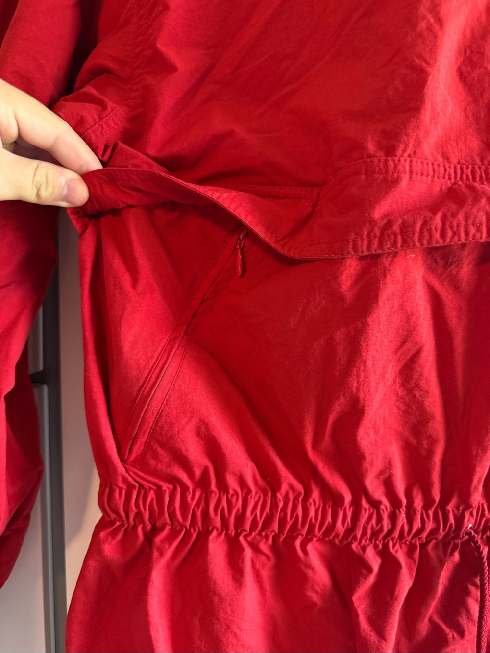 Nike Red Women's Hooded Anorak Pullover - Picture 4 of 5